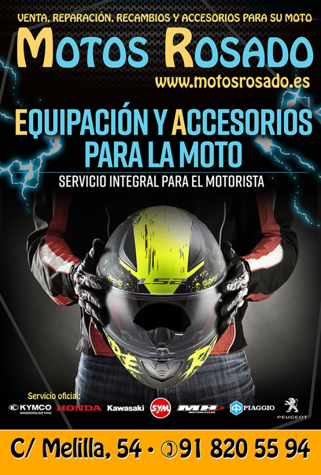 equipación y accesorios para motos